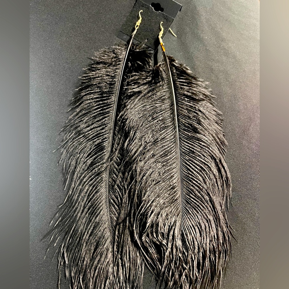 Black Feather earrings